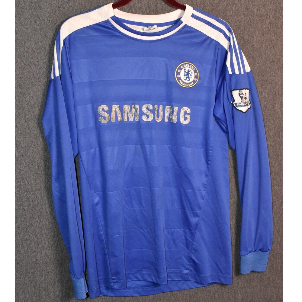 Chelsea Football Club Men's Large Long Sleeve Jersey Samsung Barclays Premier